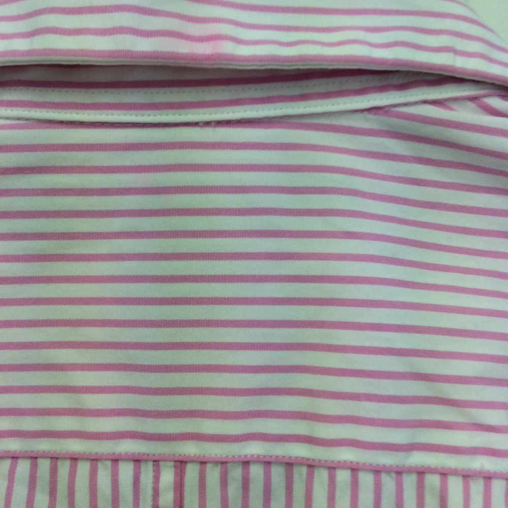 RALPH LAUREN SPORT PINK/ WHITE TAILORED BLOUSE SZ6 - Picture 6 of 7